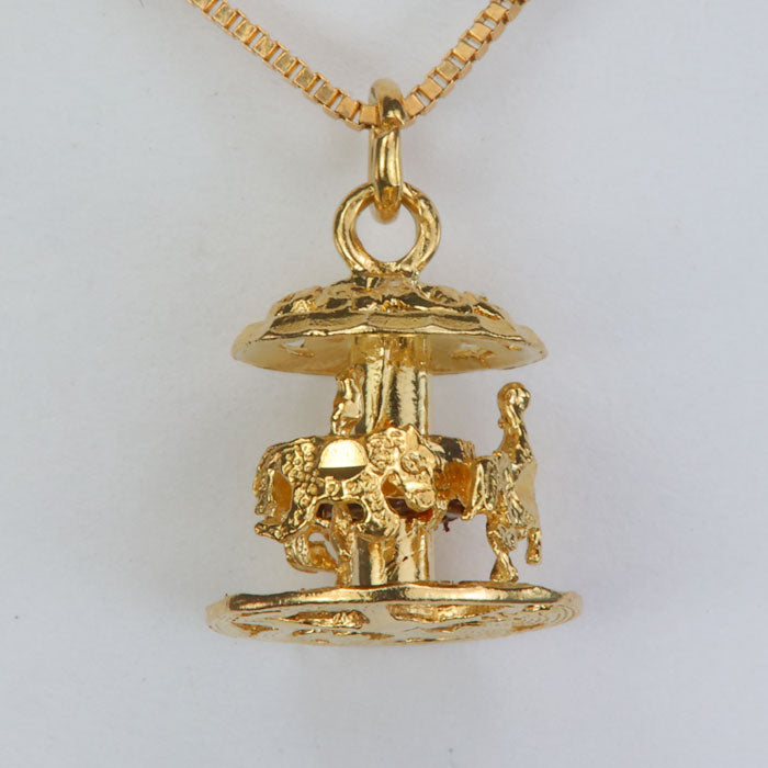 estate pendant charm with whirling carousel