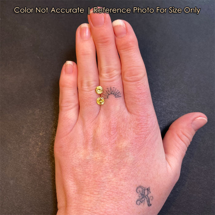 zircon gemstone pair yellow color