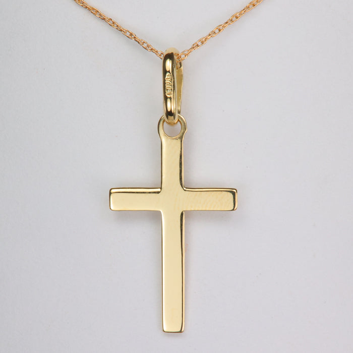 yellow gold reversible cross pendant