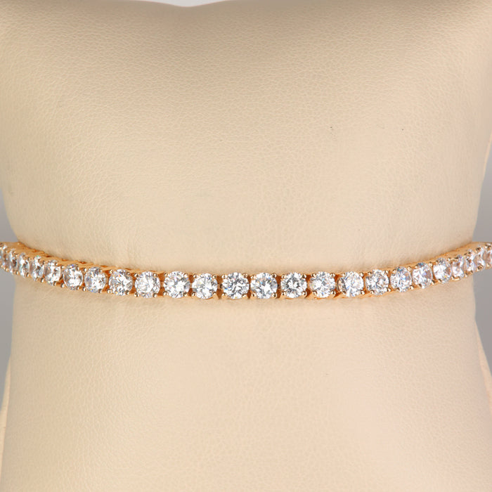 estate yellow gold cubic zirconia bracelet
