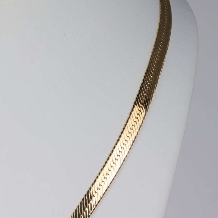 yellow gold herringbone chain