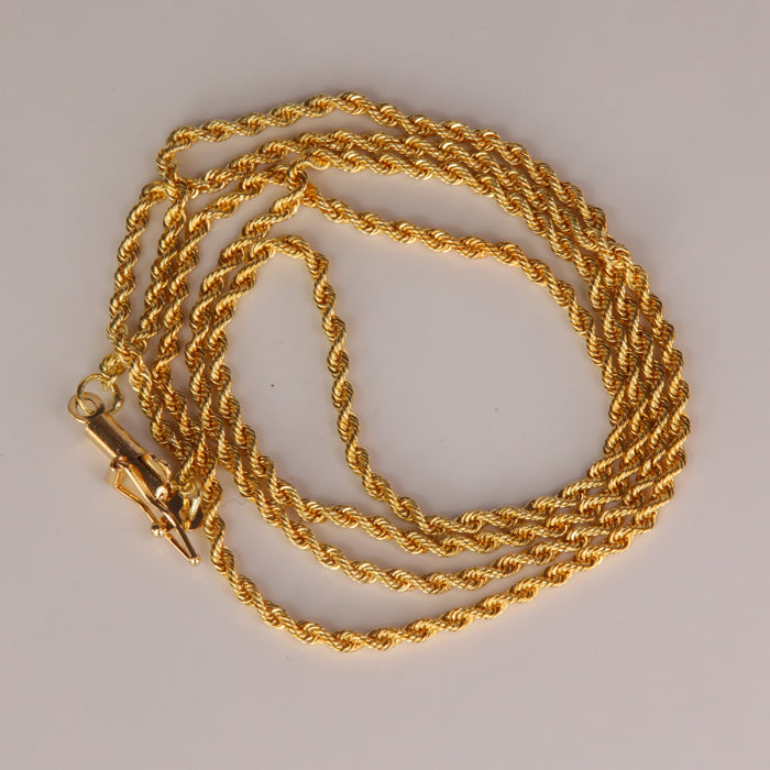 estate rope chain in 18k yellow gold