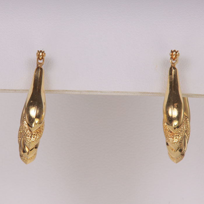 yellow gold hoops puffy