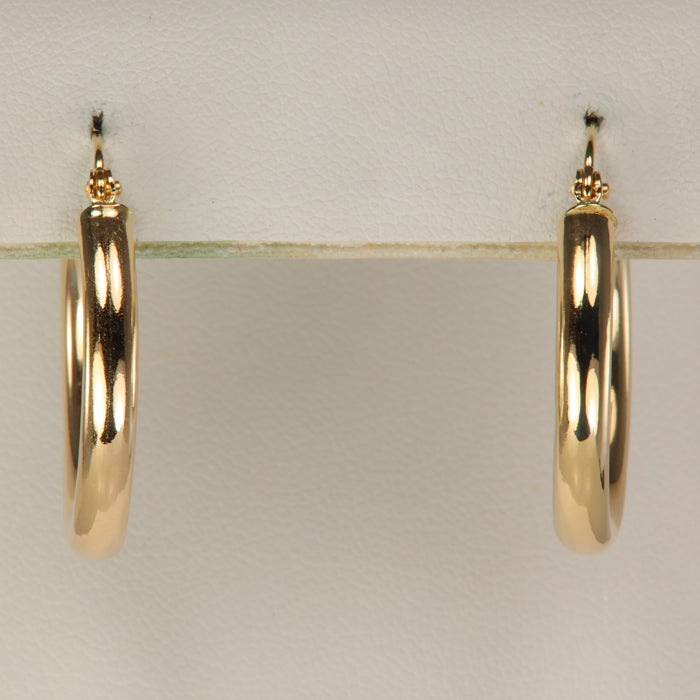 hollow gold hoops