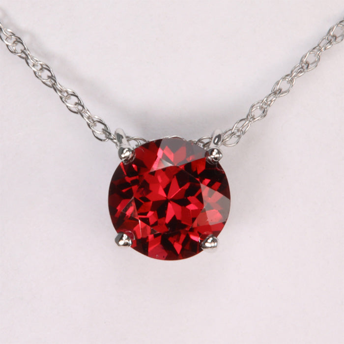 14K White Gold Rhodolite Necklace 1.83cts