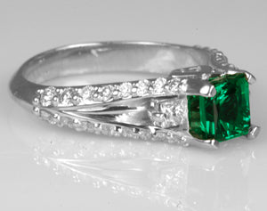 Custom Princess Engagement Ring For Princess Cut Diamond