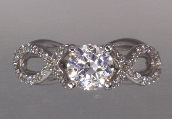 Diamond Engagement Ring With Ideal Cut Diamonds by Christopher Michael