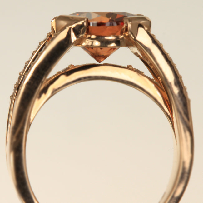 Imperial Zircon Ring in Rose Gold