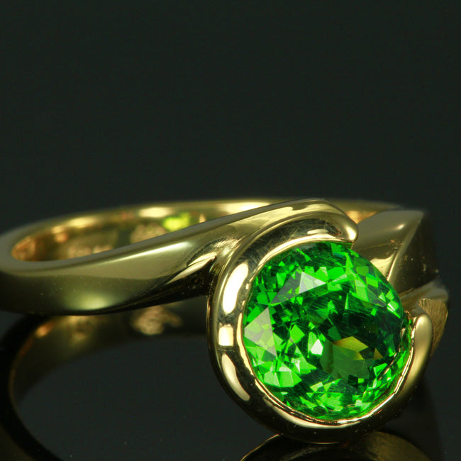 Tsavorite Garnet Ring 2.04 Carat