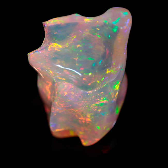 Rainbow Colors Freeform Sculpture Opal Gemstone 32.40 Carats