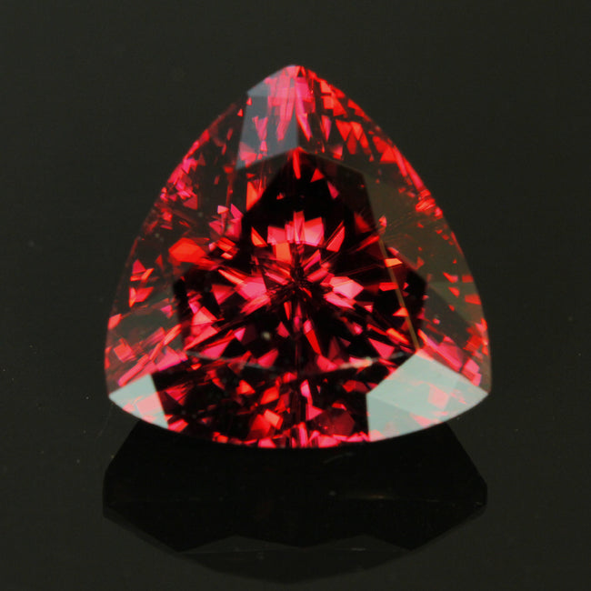 Red Trilliant Cut Zircon Gemstone 8.88 Carats