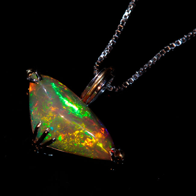 Hand Wired Welo Opal Pendant 4.75 Carats