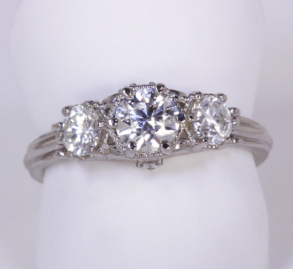 Platinum Diamond Ring .52 Carat Designed By Christopher Michael