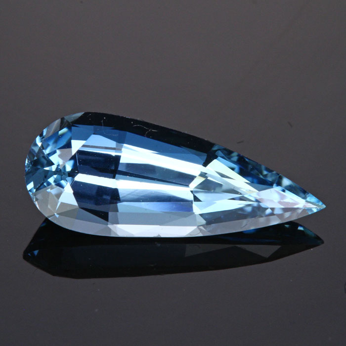 3.50ct Pear Shape Brilliant Cut Aquamarine