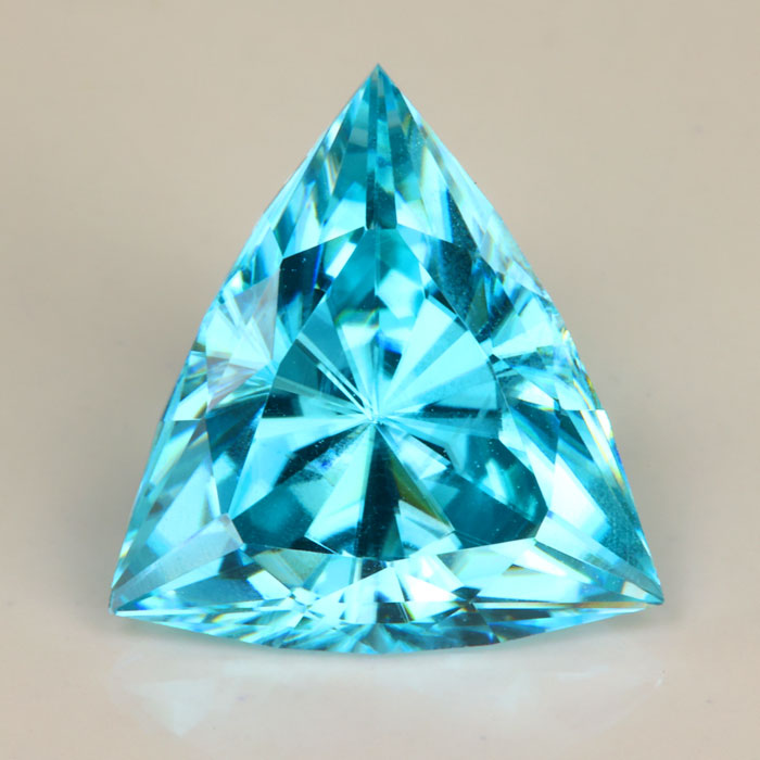 trilliant cut blue zircon