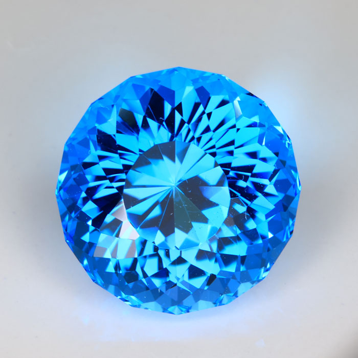 Portuguese Round Brilliant Blue Topaz