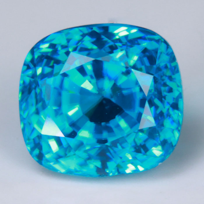 Antique Cushion Blue Zircon