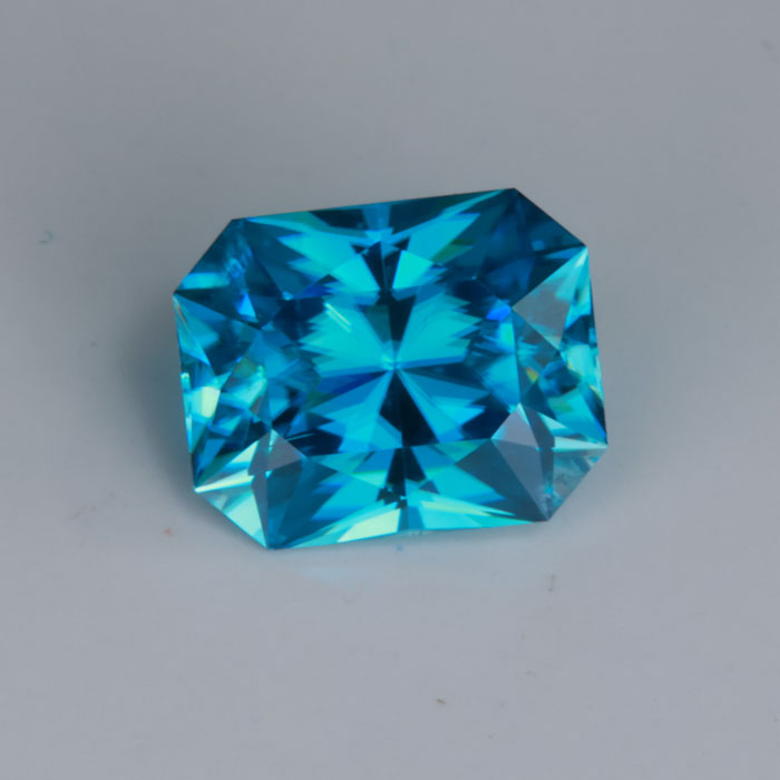 Radiant Cut Blue Zircon