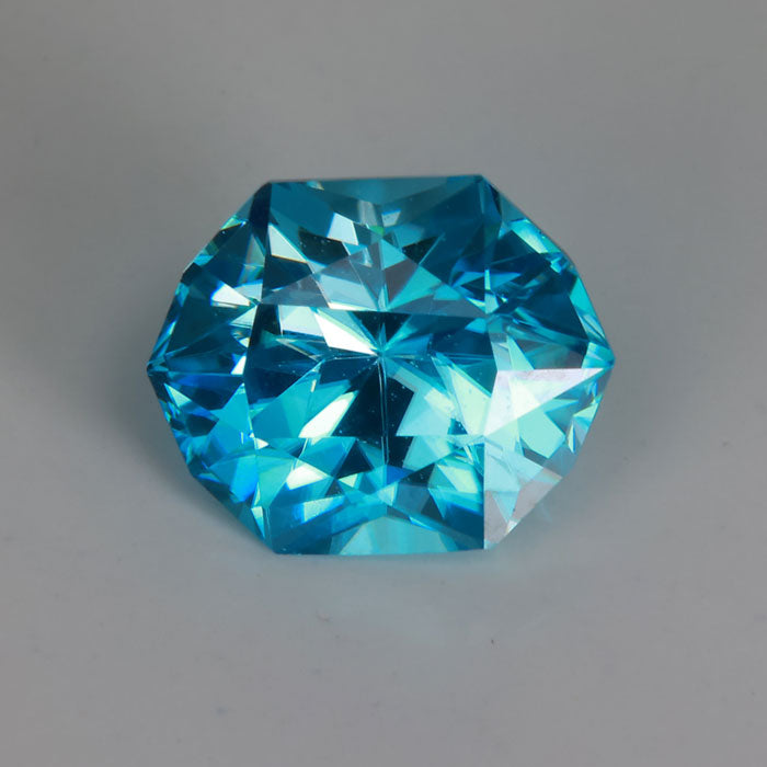 Angular Oval Blue Zircon