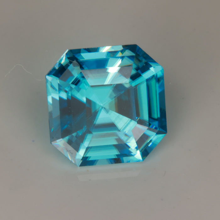 Square Step Square Cut Blue Zircon