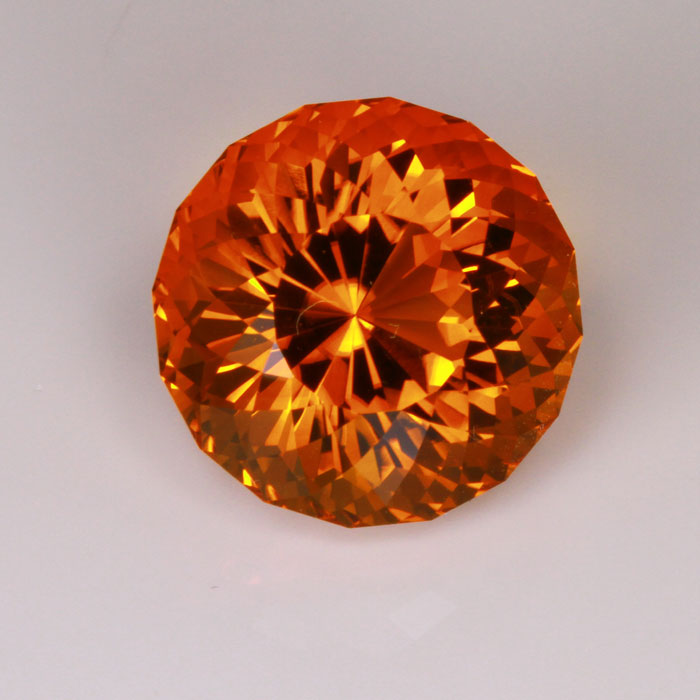 On Hold for Chaaru Orange Portugese Round Cut Citrine Gemstone 18.31 Carats