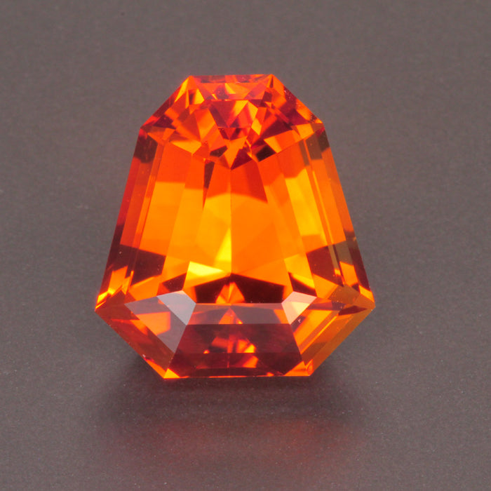 Orange Stepped Shield Citrine Gemstone 20.37 Carats