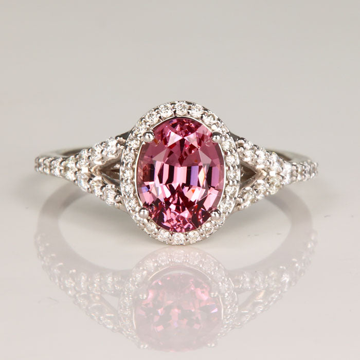 Mahenge Malaia Garnet and Diamond Ring