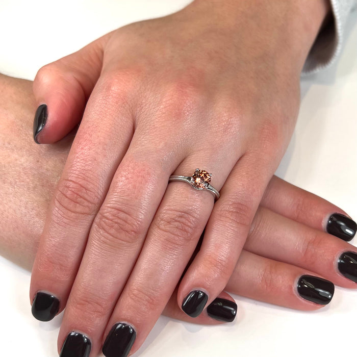 14k White Gold Imperial Zircon Ring 1.05 carats