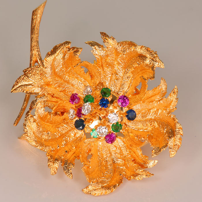 18K Yellow Gold Pin/Brooch by Hammerman Brothers