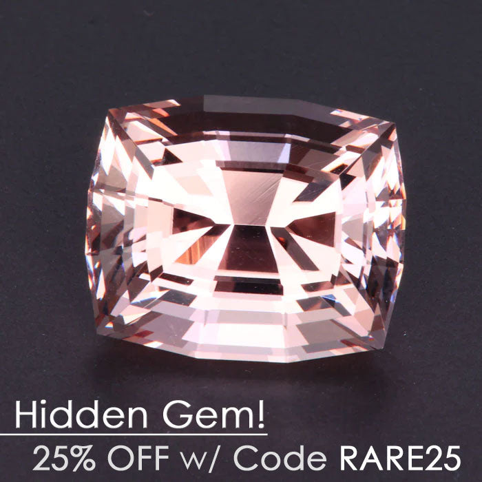 Stepped Antique Cushion Morganite Gemstone 22.73 Carats