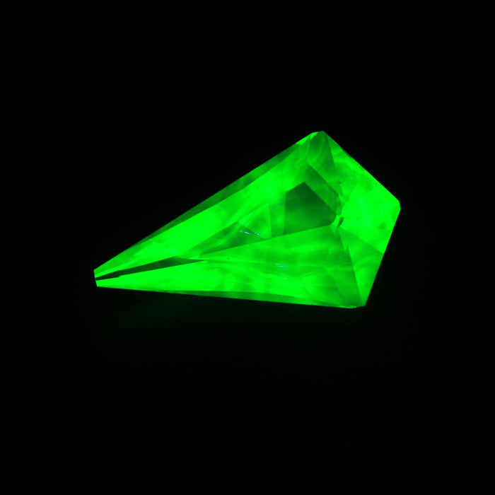 Kite Shape Daylight Fluorescent Hyalite Opal 1.64 Carats