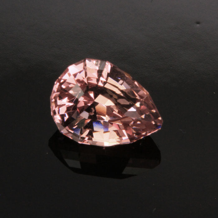 Orange Pink Stepped Pear Shape Mahenge Malaya Garnet Gemstone 2.77 Carats
