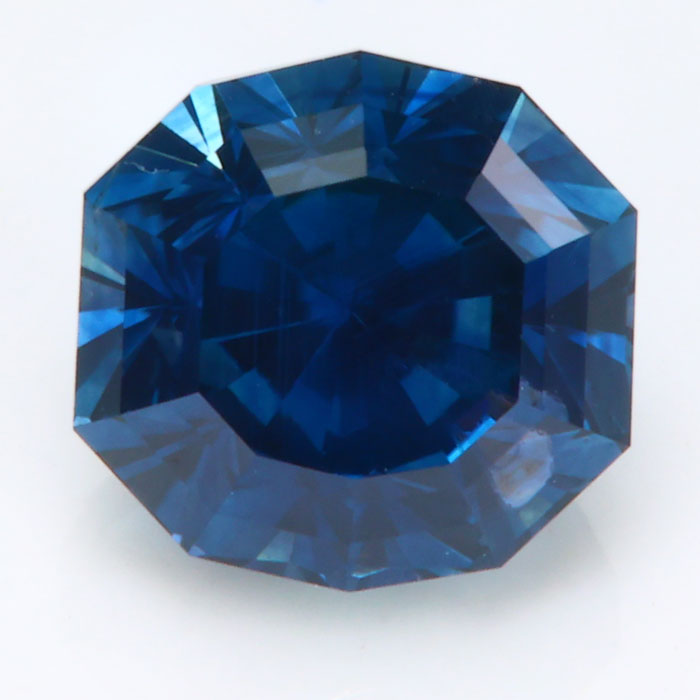 Mixed Cut Octagon Blue Green Sapphire 1.69 Carats