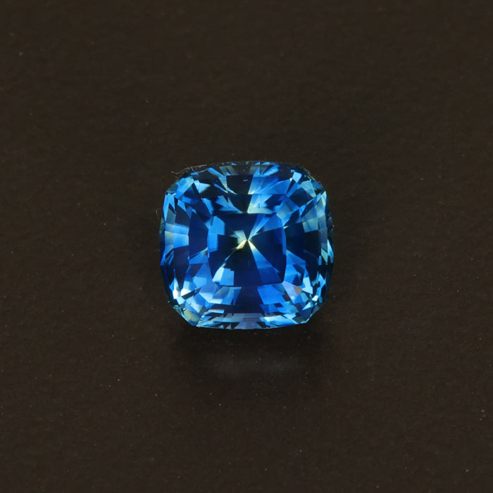 Teal Montana Sapphire Square Cushion Gemstone 1.61 Carats