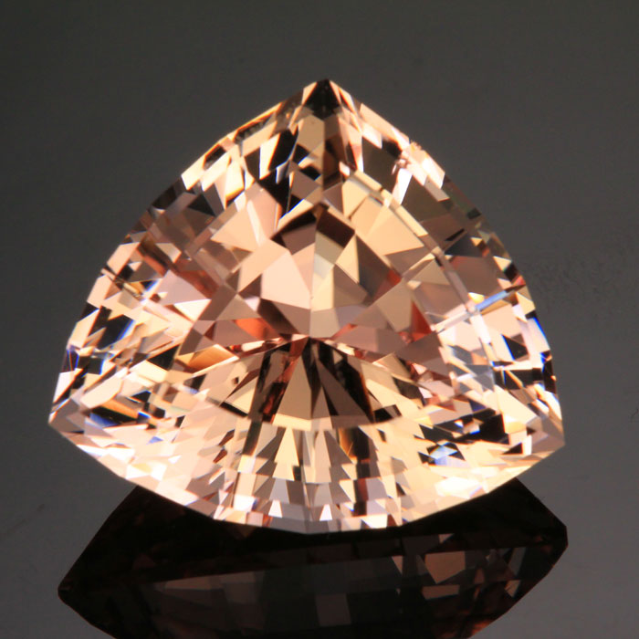 Peach Stepped Shield Morganite Gemstone 26.96 Carats