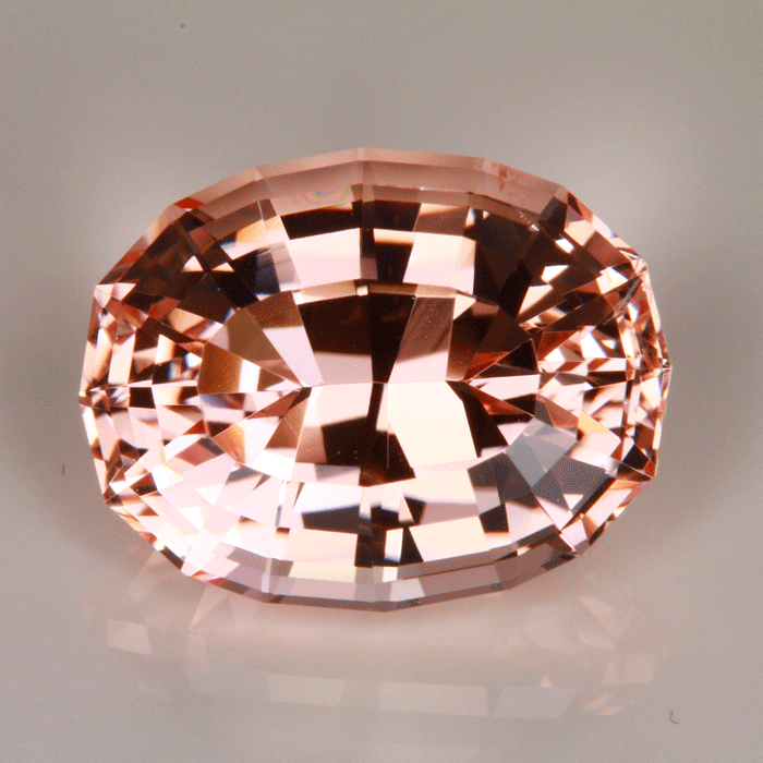Stepped Oval Morganite Gemstone 16.26 Carats