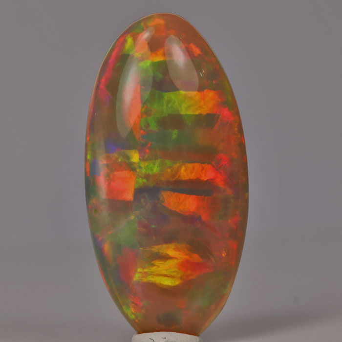 Oval Cabochon Semi Black Opal Gemstone 9.0cts