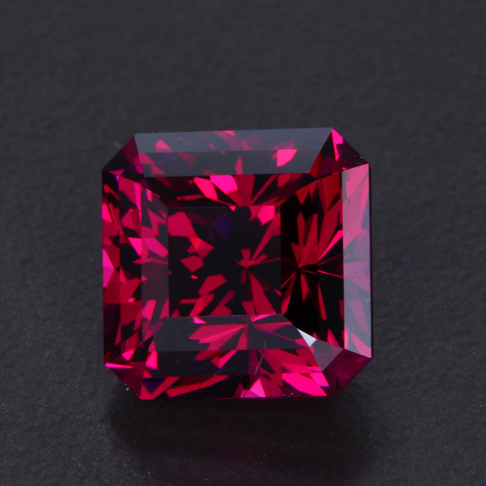 Violet Red Portuguese Square Rhodolite Garnet Gemstone 8.39 Carats