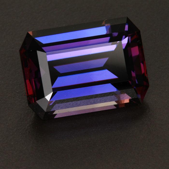 Violet Blue Stepped Emerald Cut Tanzanite Gemstone 20.46 Carats