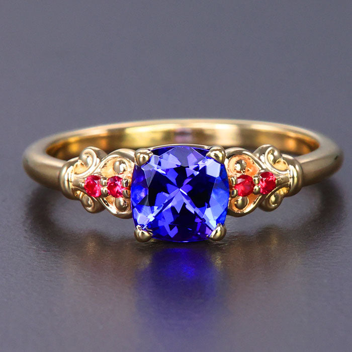 Tanzanite and Ruby Ring