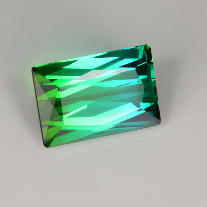 Emerald Cut Bi-Color Tourmaline Gemstone 4.06cts