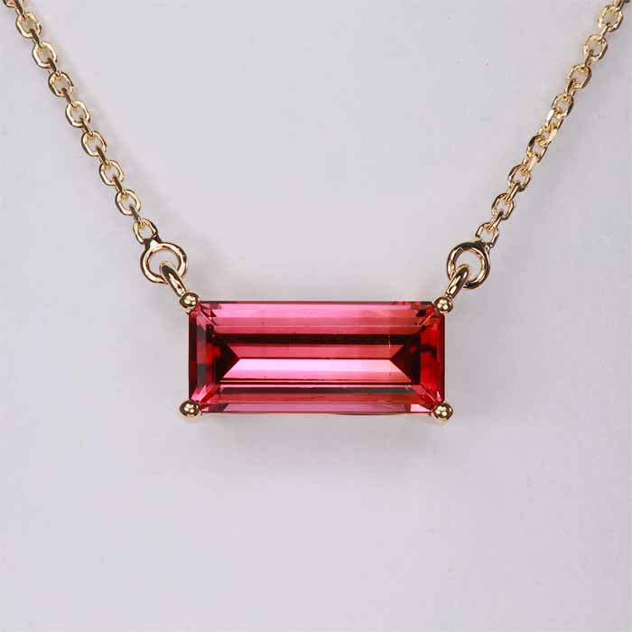 Yellow Gold Tourmaline Necklace