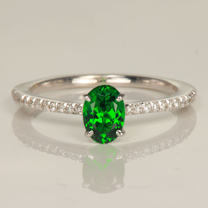 tsavorite garnet ring