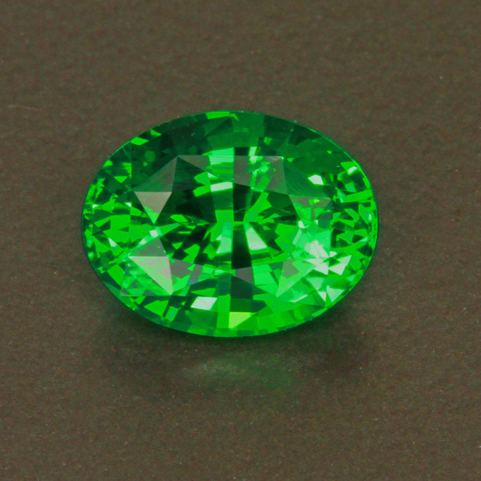 Vivid Green Oval Tsavorite Garnet Gemstone 2.57 Carats