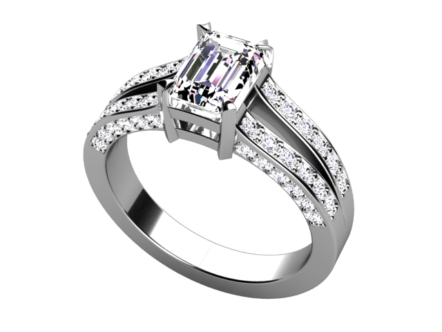 Christopher Michael Split Shank Engagement Ring