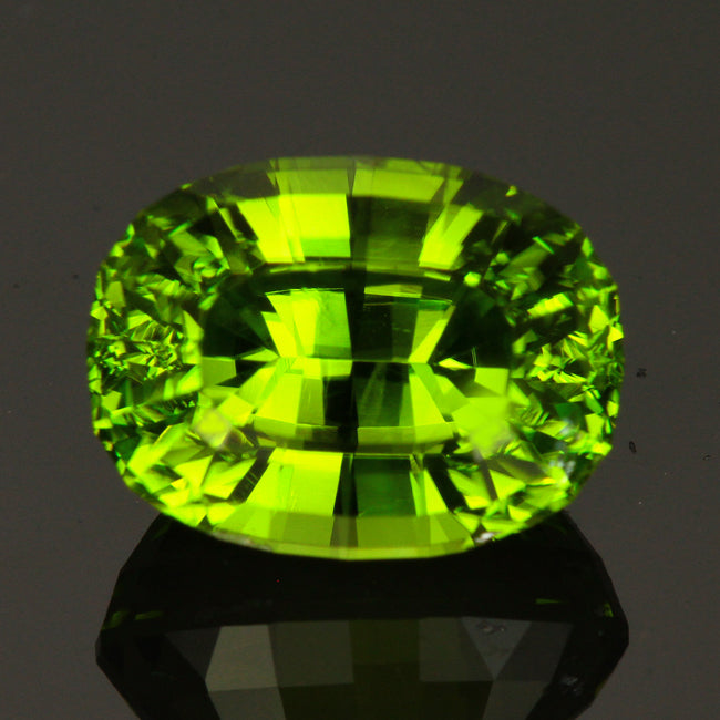 Blue/Green Oval Step Cut Pakistanian Peridot GEmstone 9.54 Carats