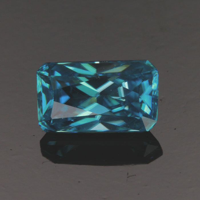 Blue Emerald Cut Zircon Gemstone 2.70 Carats
