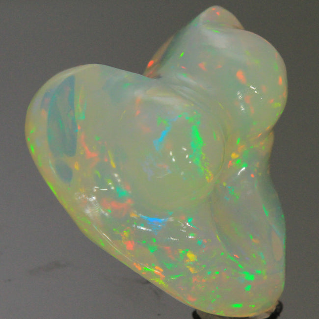Vivid Color Sculptured Ethiopian Opal Gemstone 25.18 Carats