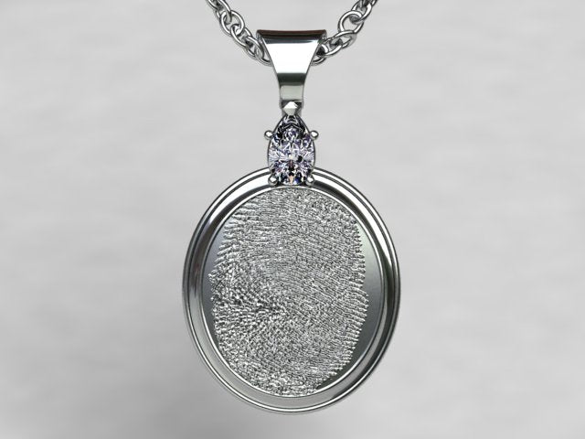 Finger Print Pendant Designed By Christopher Michael