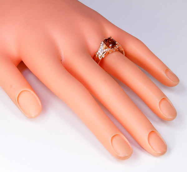 Rose Gold Imperial Zircon Ring 2.58 Carat Designed By Christopher Michael